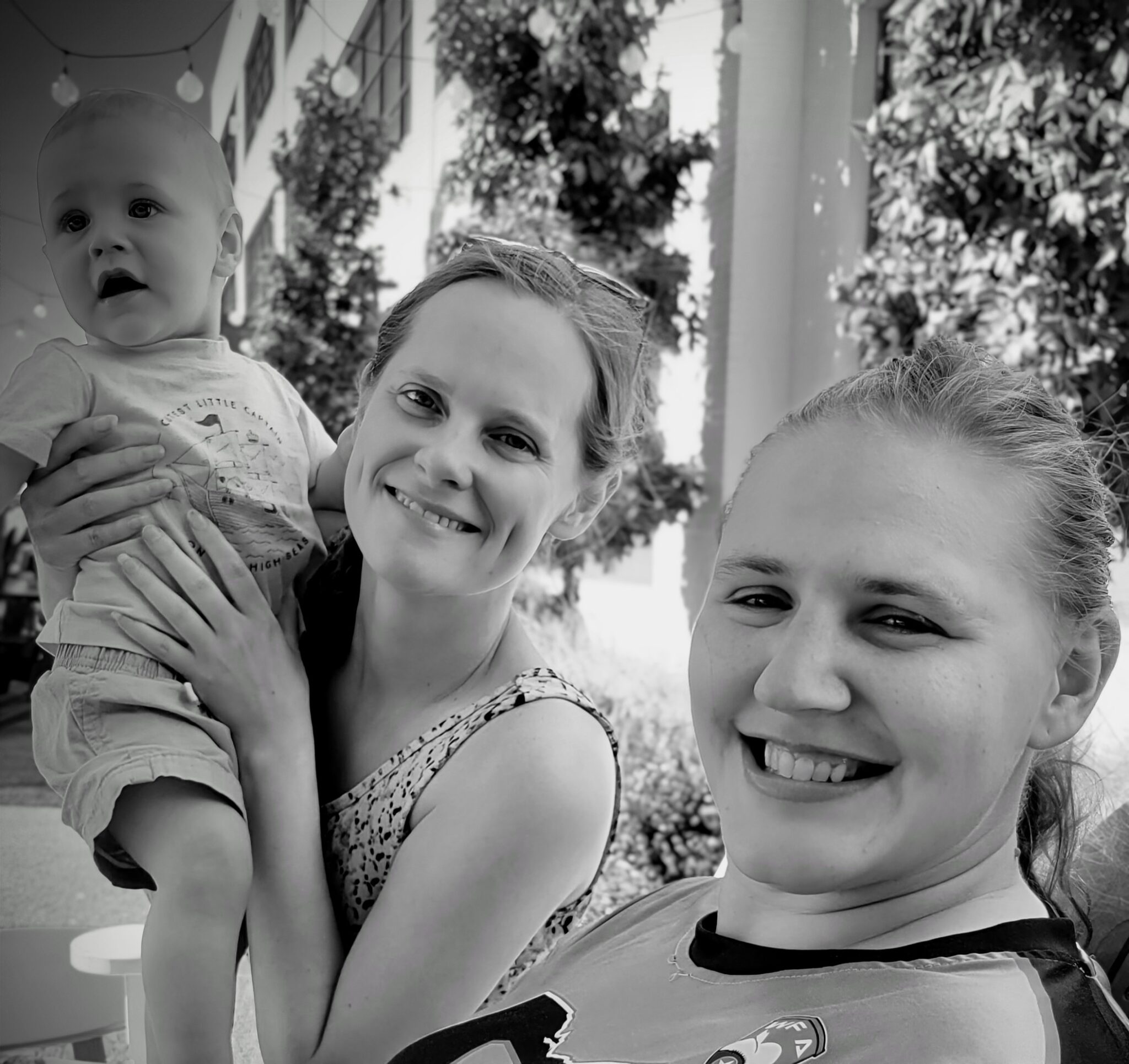 Happy family - parents and child together